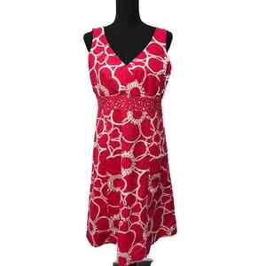 Boden Alfani‎ Pink Floral Sleeveless Surplice Cotton Career Business Dress 10